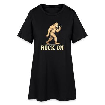 Bigfoot Rock sur illustration - Robe T-shirt Femme - noir - Devant