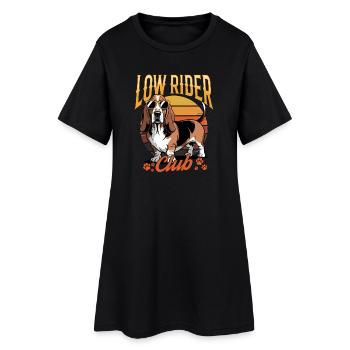 Basset Hound de race de chien drôle - Robe T-shirt Femme - noir - Devant