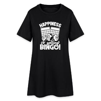 Le bonheur du joueur de bingo crie bingo - Robe T-shirt Femme - noir - Devant