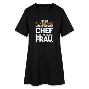 Rentner Bin Im Ruhestand Pensionär Kollege Rente - Frauen T-Shirt-Kleid - Schwarz - Vorne