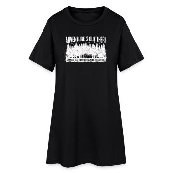 L’aventure est là dehors – Cardio Humor Dicton - Robe T-shirt Femme - noir - Devant