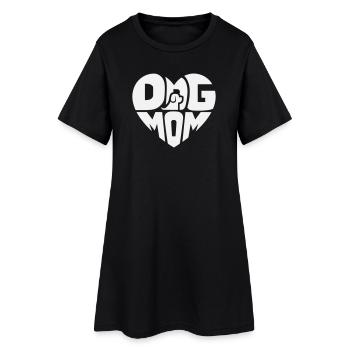 Cœur de maman de chien avec logo de chien - Robe T-shirt Femme - noir - Devant