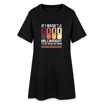 CNC Mechaniker Maschinenbau Schlosser - Frauen T-Shirt-Kleid - Schwarz - Vorne