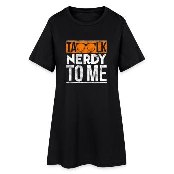 Art rétro de lunettes de soleil orange Talk To Me - Robe T-shirt Femme - noir - Devant