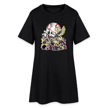 Gegen Krieg Für Frieden - Frauen T-Shirt-Kleid - Schwarz - Vorne