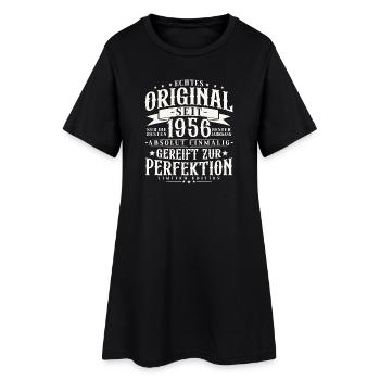 Original 1956 Jahrgang Vintage Geburtstag Geschenk - Frauen T-Shirt-Kleid - Schwarz - Vorne