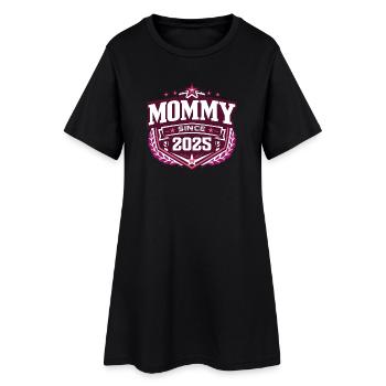 Mama seit 2025 – Stolze neue Mama Design - Frauen T-Shirt-Kleid - Schwarz - Vorne