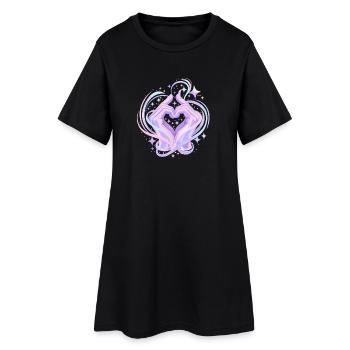 Pastel Heart Hands Magic - Women’s T-Shirt Dress - black - Front