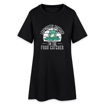 Grenouille Attrapeuse, Sauteuse, Grenouille Attrapeuse, Ravisseur, - Robe T-shirt Femme - noir - Devant