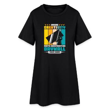 Drywall Drywall Builder Drywall Fitter - Women’s T-Shirt Dress - black - Front