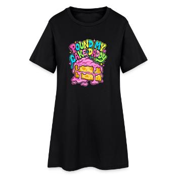 Round My Cake Daddy - Frauen T-Shirt-Kleid - Schwarz - Vorne