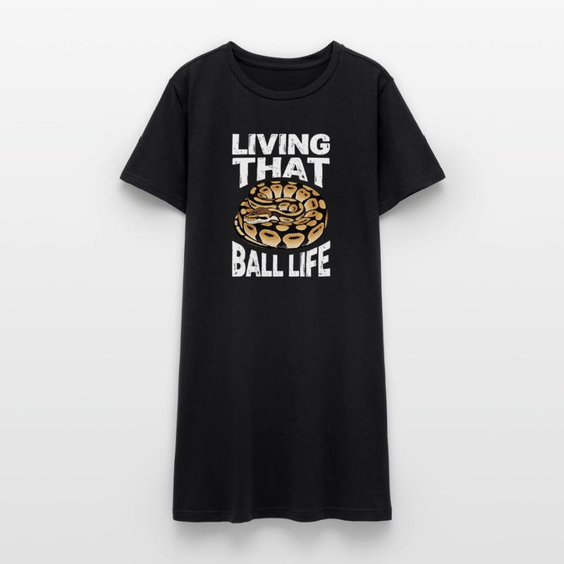 King Python Snakes Lover Terrarium Python Women’s T-Shirt Dress