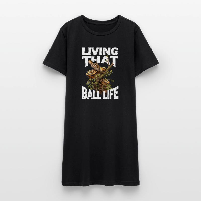 Königspython Schlangen Liebhaber Terrarium Python Frauen T-Shirt-Kleid