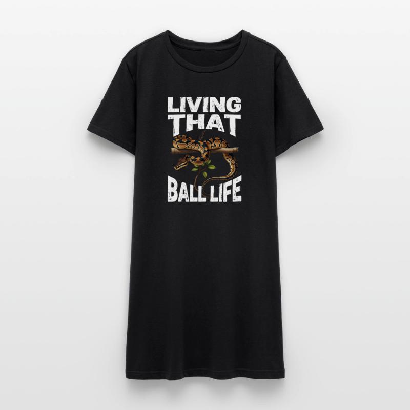 Königspython Schlangen Liebhaber Terrarium Python Frauen T-Shirt-Kleid