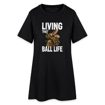 Königspython Schlangen Liebhaber Terrarium Python - Frauen T-Shirt-Kleid - Schwarz - Vorne
