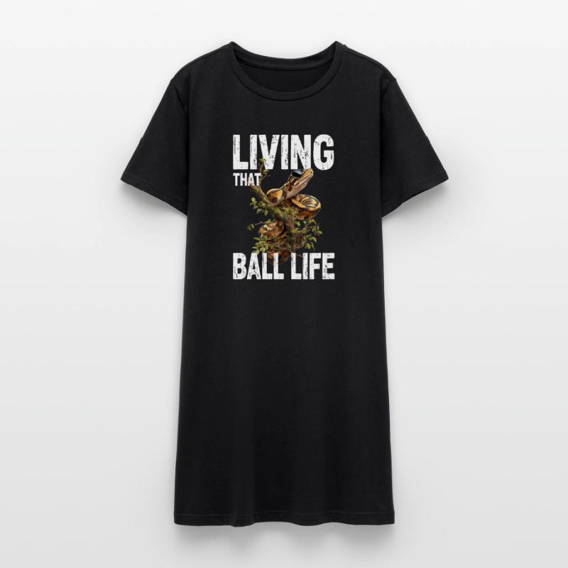 Königspython Schlangen Liebhaber Terrarium Python Frauen T-Shirt-Kleid