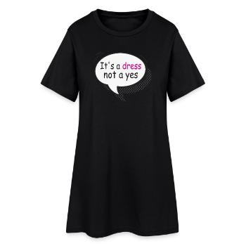 C’est une robe, pas une chemise statement - Robe T-shirt Femme - noir - Devant