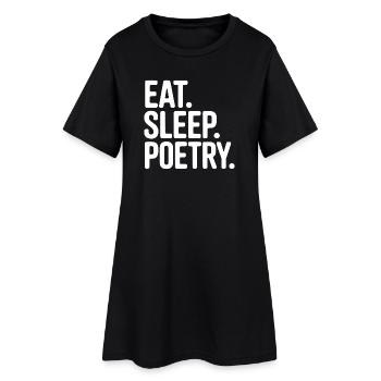 Eat Sleep Poetry Tee - Robe T-shirt Femme - noir - Devant
