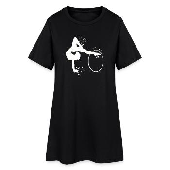 Gymnastikreifen Reifen Rhythmische Sportgymnastik - Frauen T-Shirt-Kleid - Schwarz - Vorne