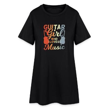 Guitar Girl - Robe T-shirt Femme - noir - Devant