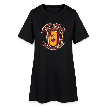 Sarkasmus & Kaffee Pflegekraft Motiv - Frauen T-Shirt-Kleid - Schwarz - Vorne