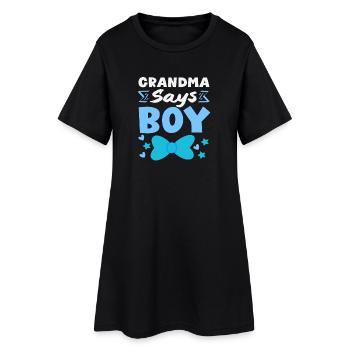 Grand-mère dit que la fête de révélation du sexe des jeunes - Robe T-shirt Femme - noir - Devant