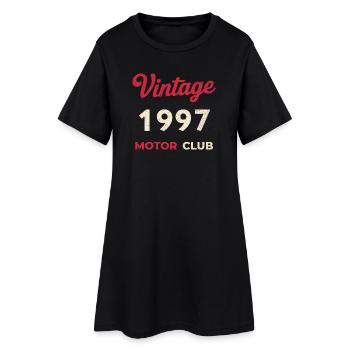 Vintage 1997 Motor Club Retro Geburtsjahr Geschenk - Frauen T-Shirt-Kleid - Schwarz - Vorne