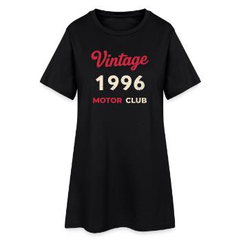 Année de naissance rétro du Motor Club Vintage 1996 - Robe T-shirt Femme - noir - Devant
