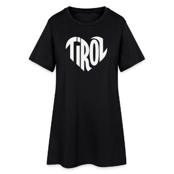 Tirol Heart Typography - Women’s T-Shirt Dress - black - Front