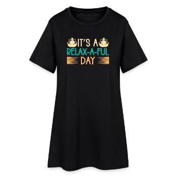 Yoga C’est une journée détente Yoga drôle - Robe T-shirt Femme - noir - Devant