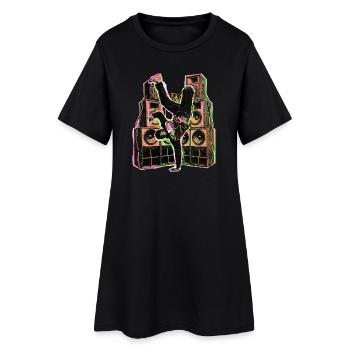 Breakdance hip-hop - Robe T-shirt Femme - noir - Devant