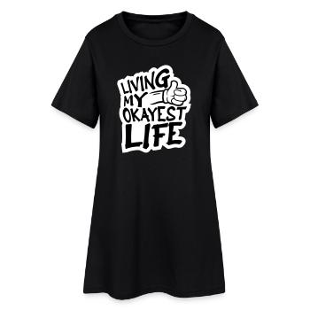 Vivre ma vie la plus correcte Drôle de dicton, médiocre - Robe T-shirt Femme - noir - Devant