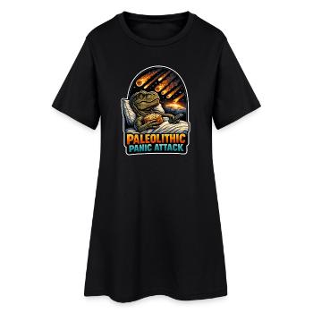 Dinosaure emo, Dino triste, Émotif - Robe T-shirt Femme - noir - Devant