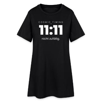 11:11 Nicht zufällig – Cosmic Timing Shirt - Frauen T-Shirt-Kleid - Schwarz - Vorne