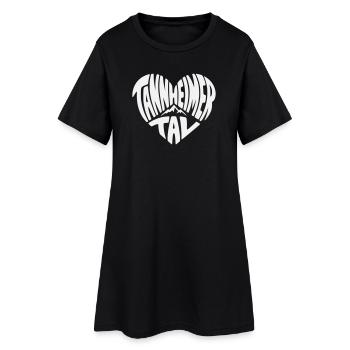 Tannheimer Tal Herzform Berglogo  - Frauen T-Shirt-Kleid - Schwarz - Vorne