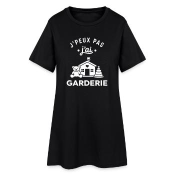 J'peux pas j'ai garderie - Robe T-shirt Femme - noir - Devant
