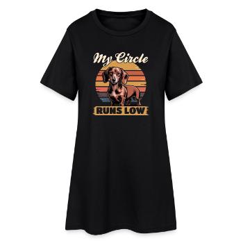 Teckel de race de chien drôle - Robe T-shirt Femme - noir - Devant