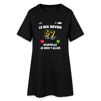 Le Six Seven M'appelle, je dois y aller - Robe T-shirt Femme - noir - Devant