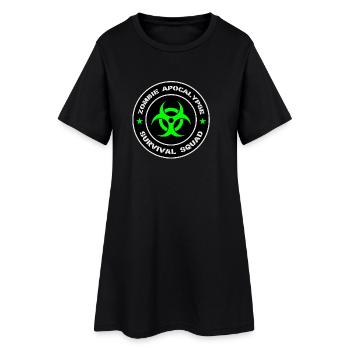 Escouade de survie de l’apocalypse zombie - Robe T-shirt Femme - noir - Devant