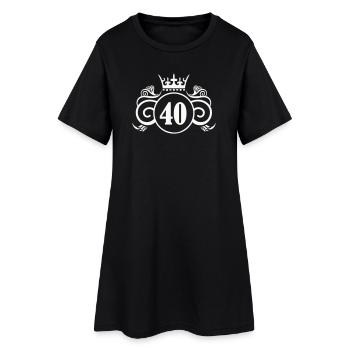 40_king - Robe T-shirt Femme - noir - Devant