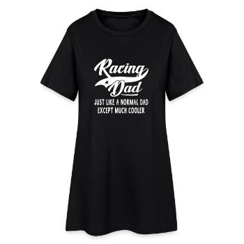 Papa de course : Un tee bien plus cool - Robe T-shirt Femme - noir - Devant