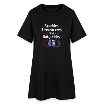 Baby shower juillet - Robe T-shirt Femme - noir - Devant