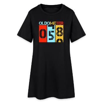 Oldometer 58 Rétro Vintage Anniversaire Niveau - Robe T-shirt Femme - noir - Devant
