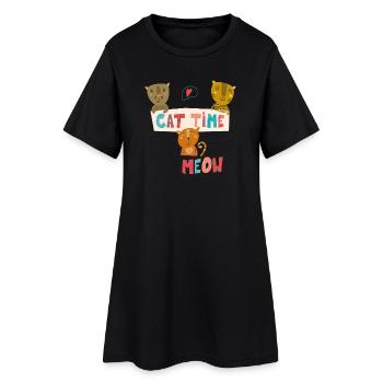 Amis des chats - Robe T-shirt Femme - noir - Devant