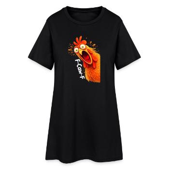F-Caw-F Graphique drôle de mème de coq de poulet - Robe T-shirt Femme - noir - Devant