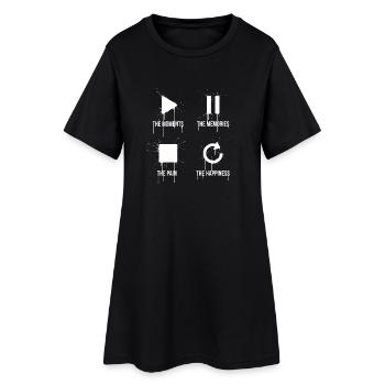 Pleine conscience, moments, souvenirs, bonheur - Robe T-shirt Femme - noir - Devant