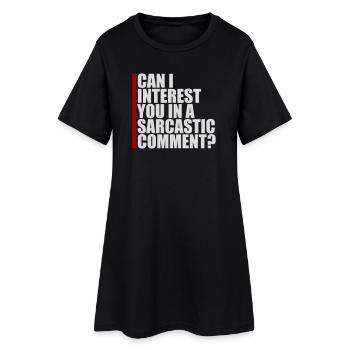 Puis-je vous intéresser à un commentaire sarcastique Lustig - Robe T-shirt Femme - noir - Devant