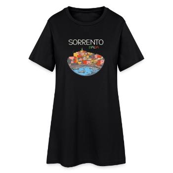 Sorrente - Robe T-shirt Femme - noir - Devant