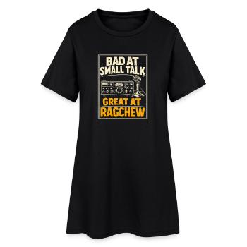 Nul en banalité | Ragchew Funk Humour - Robe T-shirt Femme - noir - Devant