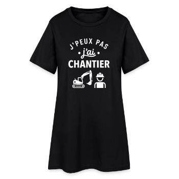 J'peux pas j'ai Chantier - Robe T-shirt Femme - noir - Devant